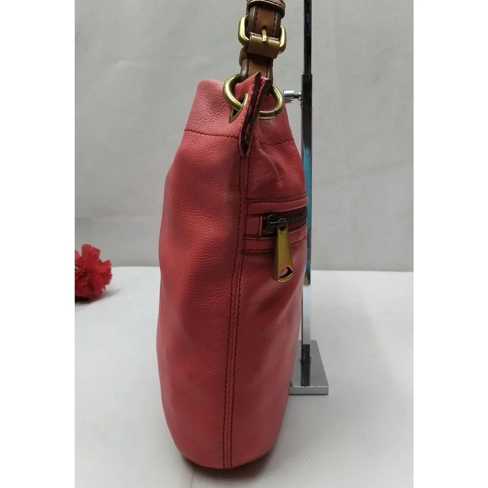 Fossil red leather